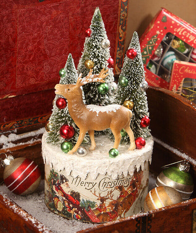 Traditional Deer Vignette On Box